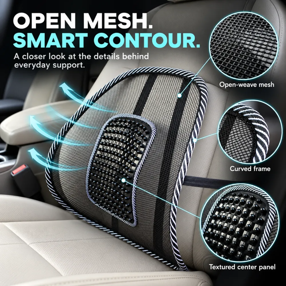 Seat Leather Lumbar Support