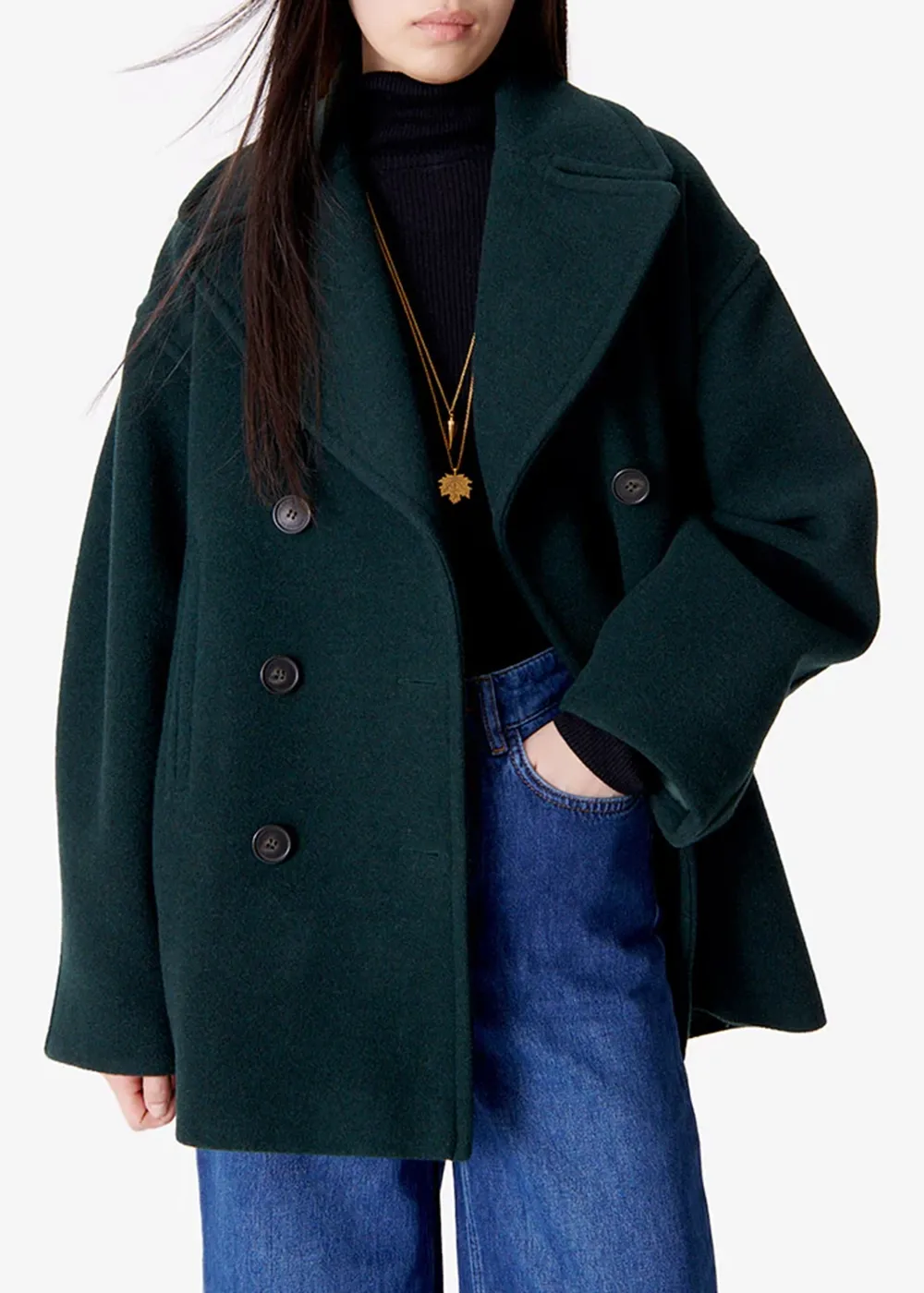 V Neck Buttons Front Berlin Coat