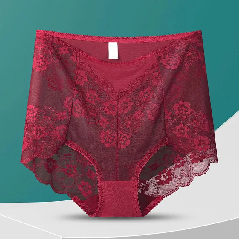 Plus Size High Waist Print Breathable Panty