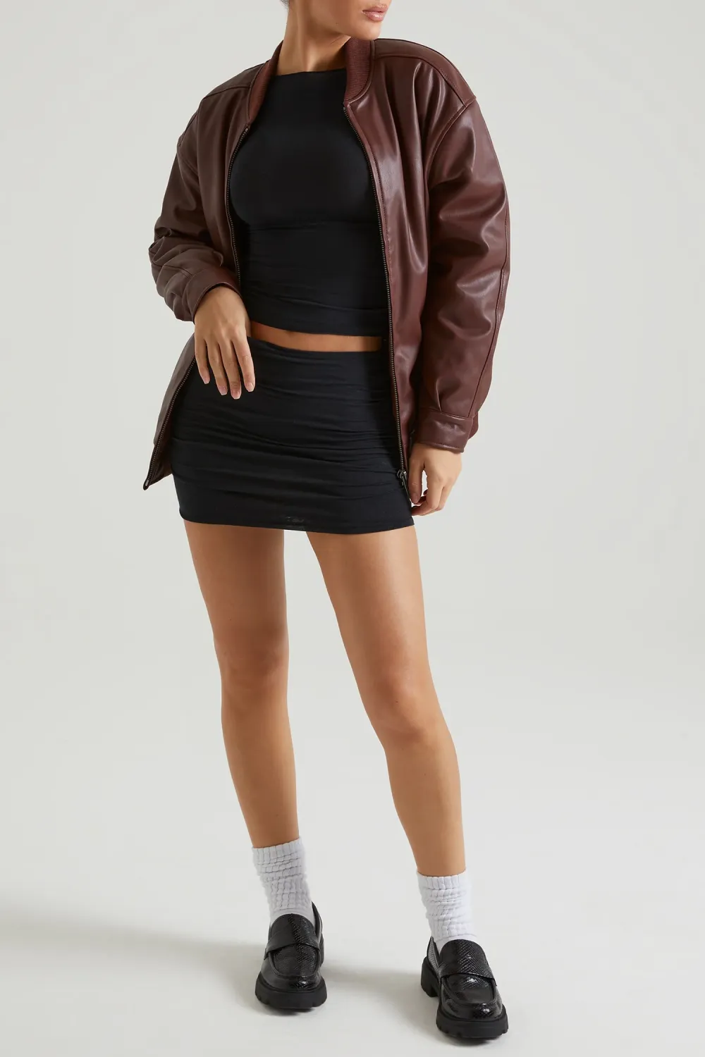 Fashionable Layered Loose Maple Leaf Jacket
