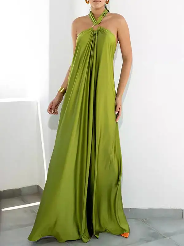 Backless Neck Maxi Dress