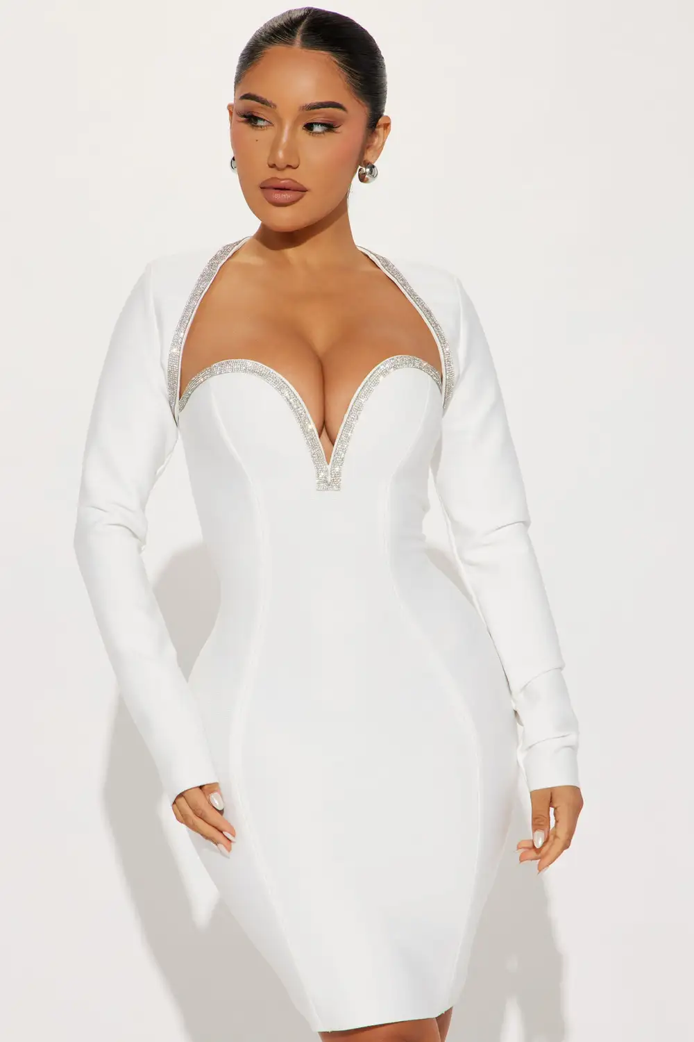 Katie Bandage Mini Dress Set - White