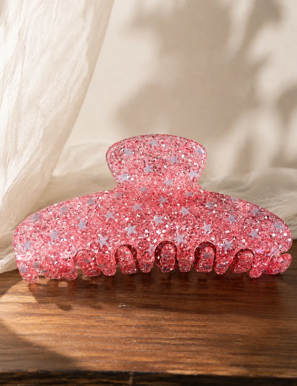 Sparkling Rhinestone Star Print Hair Clip