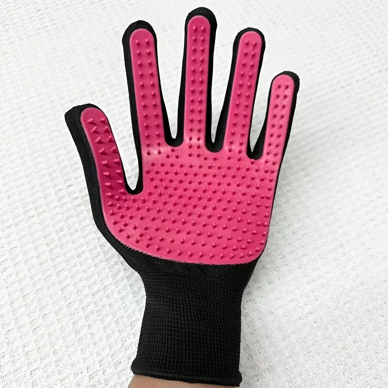 Pet Grooming Glove • Deshedding & Massage Grooming Glove • For Dogs & Cats • Loose Hair Removal Tool