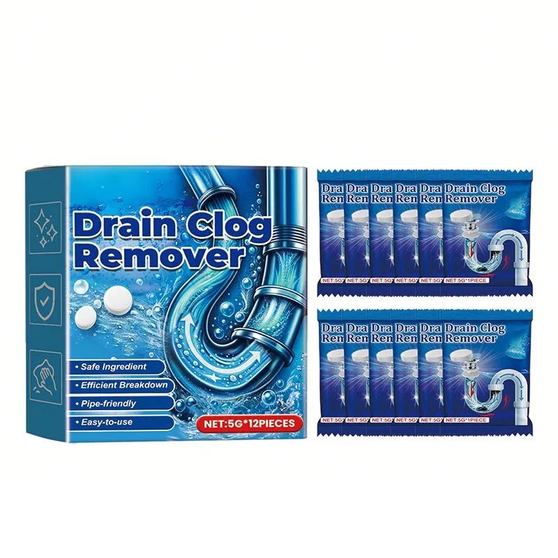 Effervescent tablets for clearing drain clogs – reliably dissolve hair, grease, and dirt – work quickly and gently – for the kitchen, bathroom, and sink