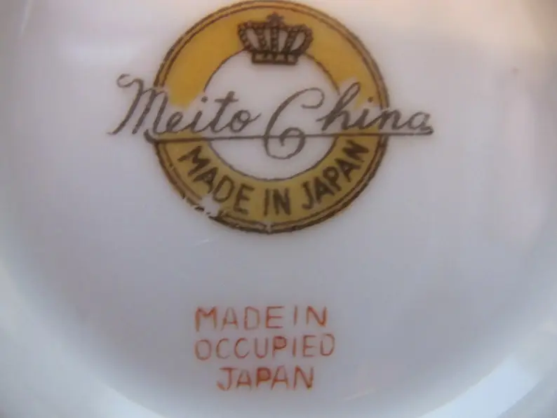 Meito China, set of serving dishes, occupied Japan, between 1945 and 1952