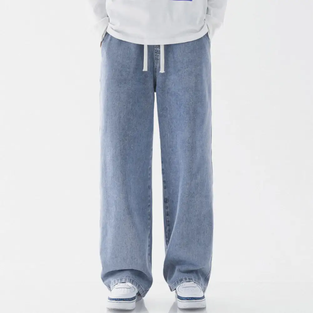 Relaxed Denim Wide Leg Pants
