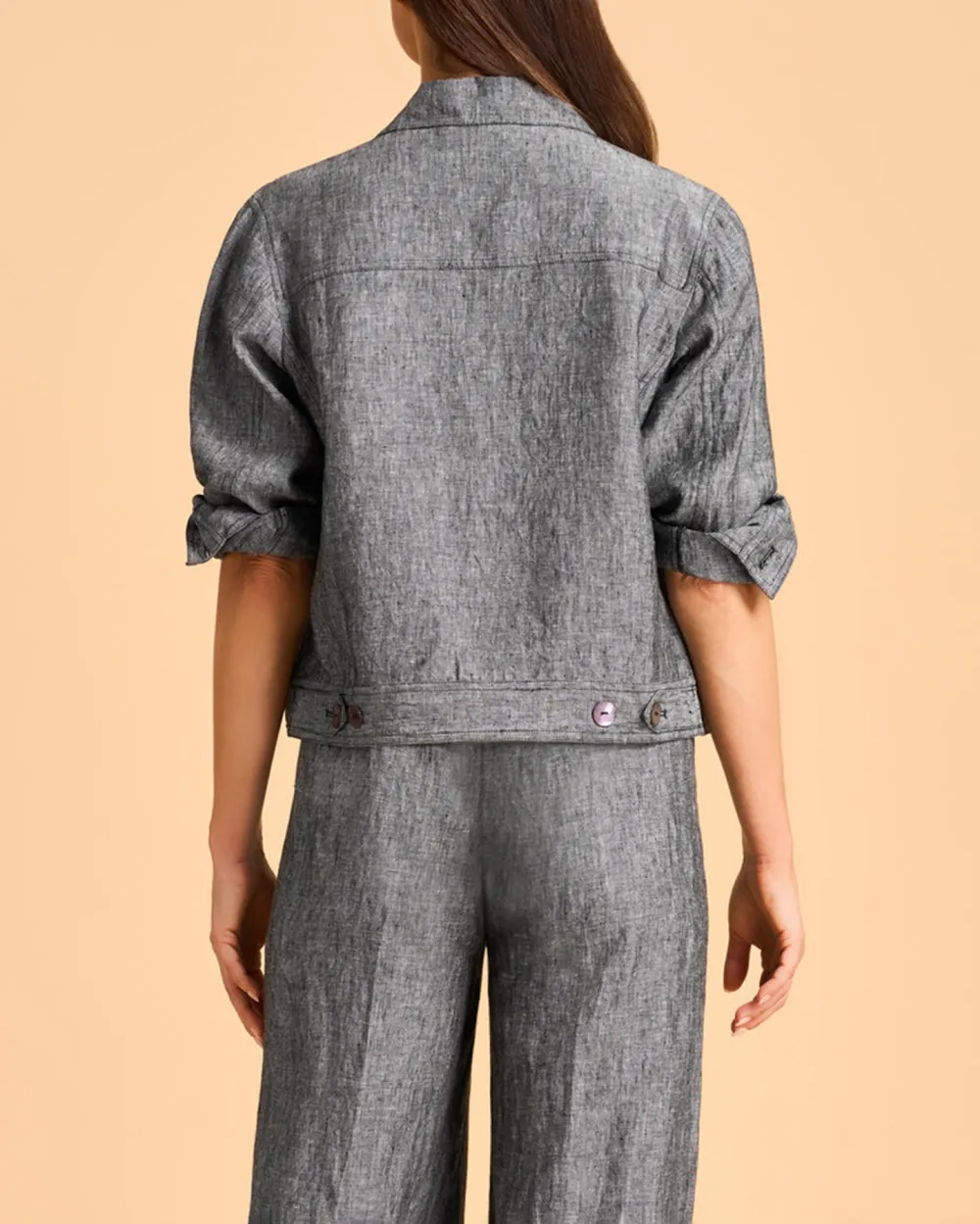 Timeless Linen Jacket - Charcoal