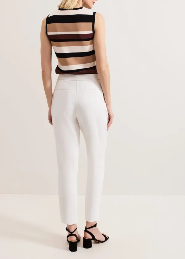 White Business-Style Women's Suit Pants