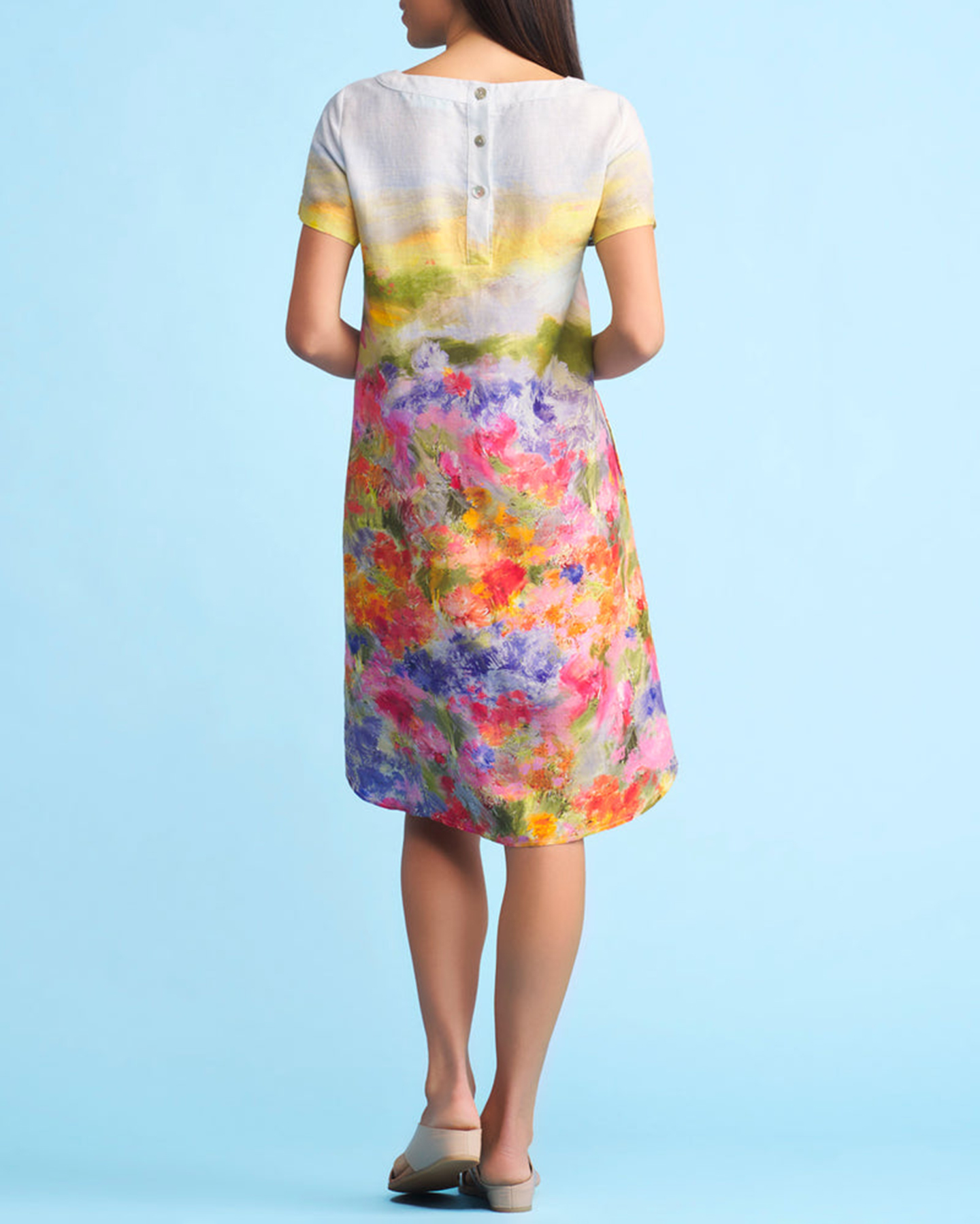 Printed French Linen Dress