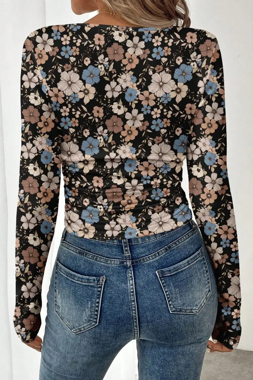 Textured Floral Printed Shirt