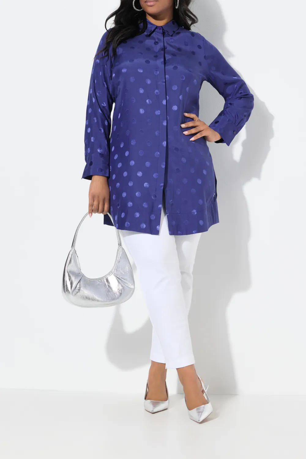 Hidden Button Placket Shirt