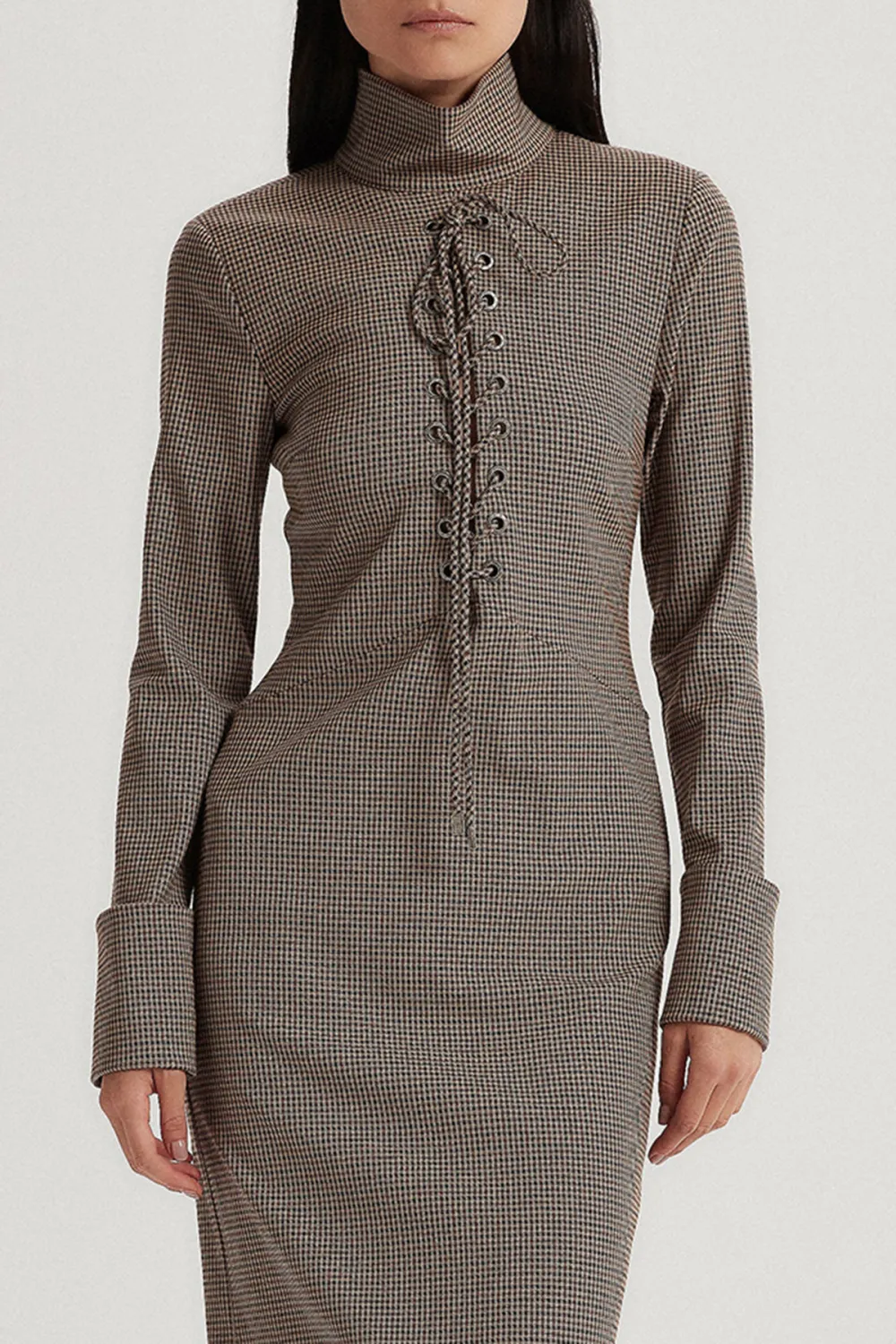 Midi Dress-Brown