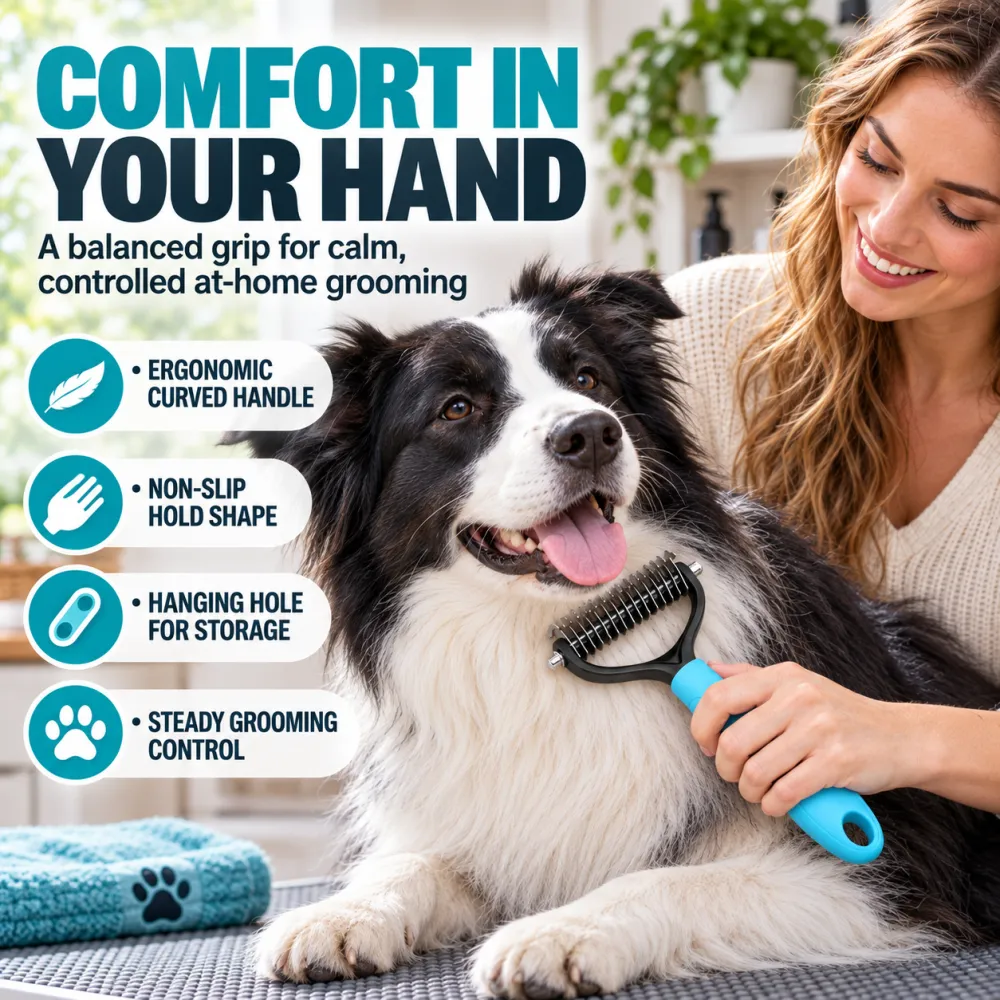 Knotting and knotting pet specific grooming tool