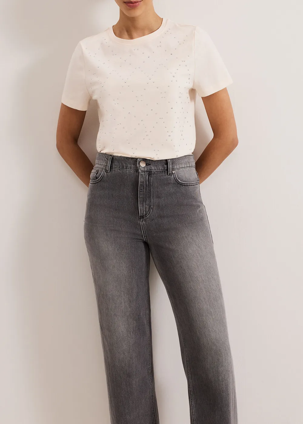 Creative Mosaic Commuter Style Short-Sleeved Top