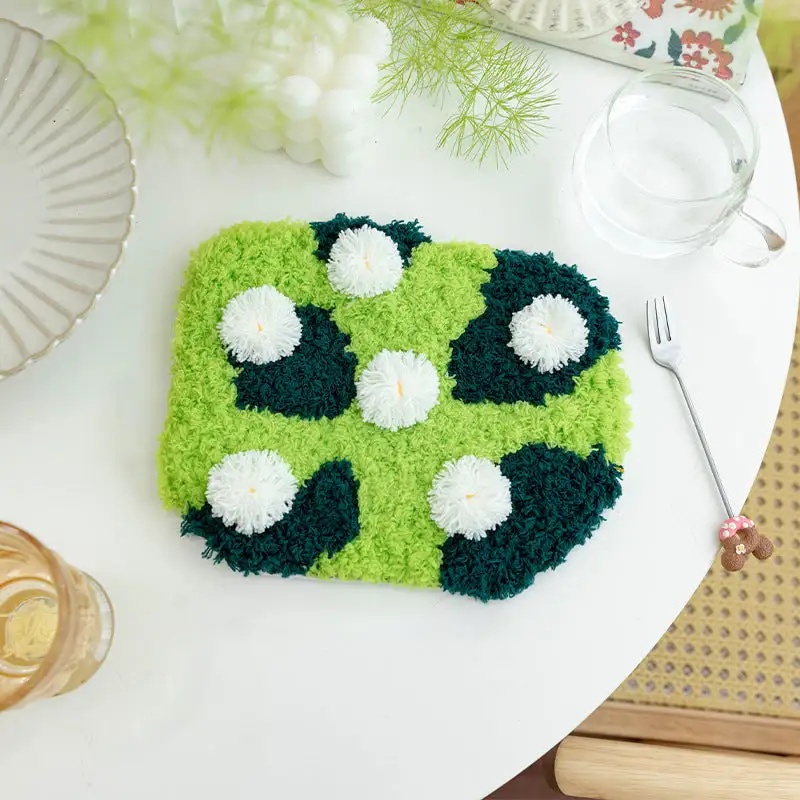 Handmade Moss Rug & Coasters Tufting Coaster Handmade Material Pack Kit