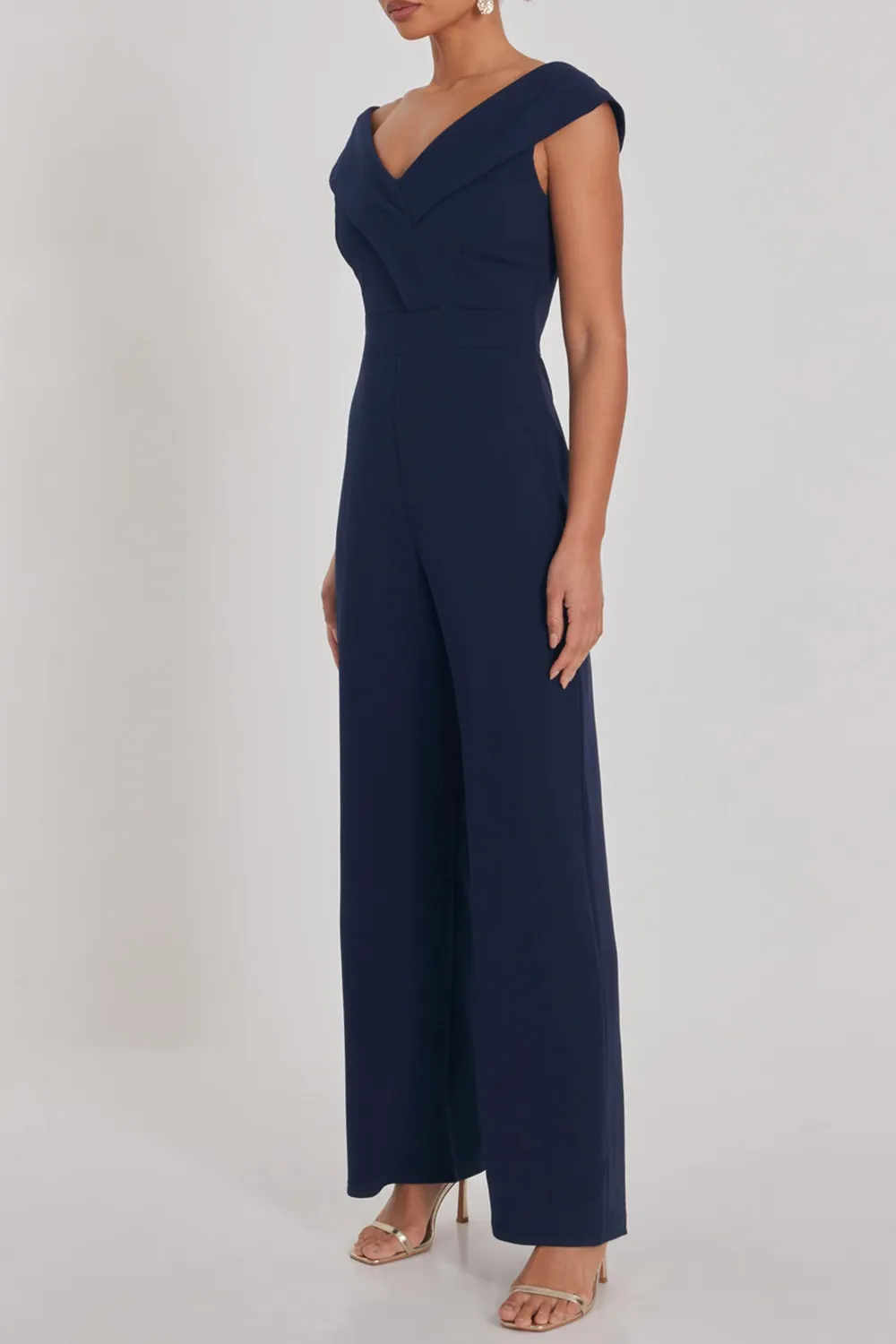 Navy Wide Leg Jumpsuit