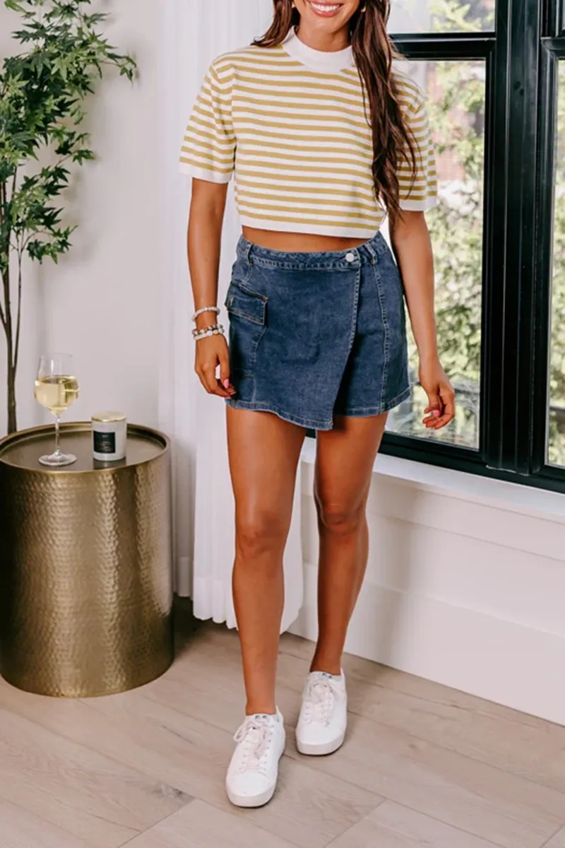 Simple High-End Split Design Women's Skirt Pants