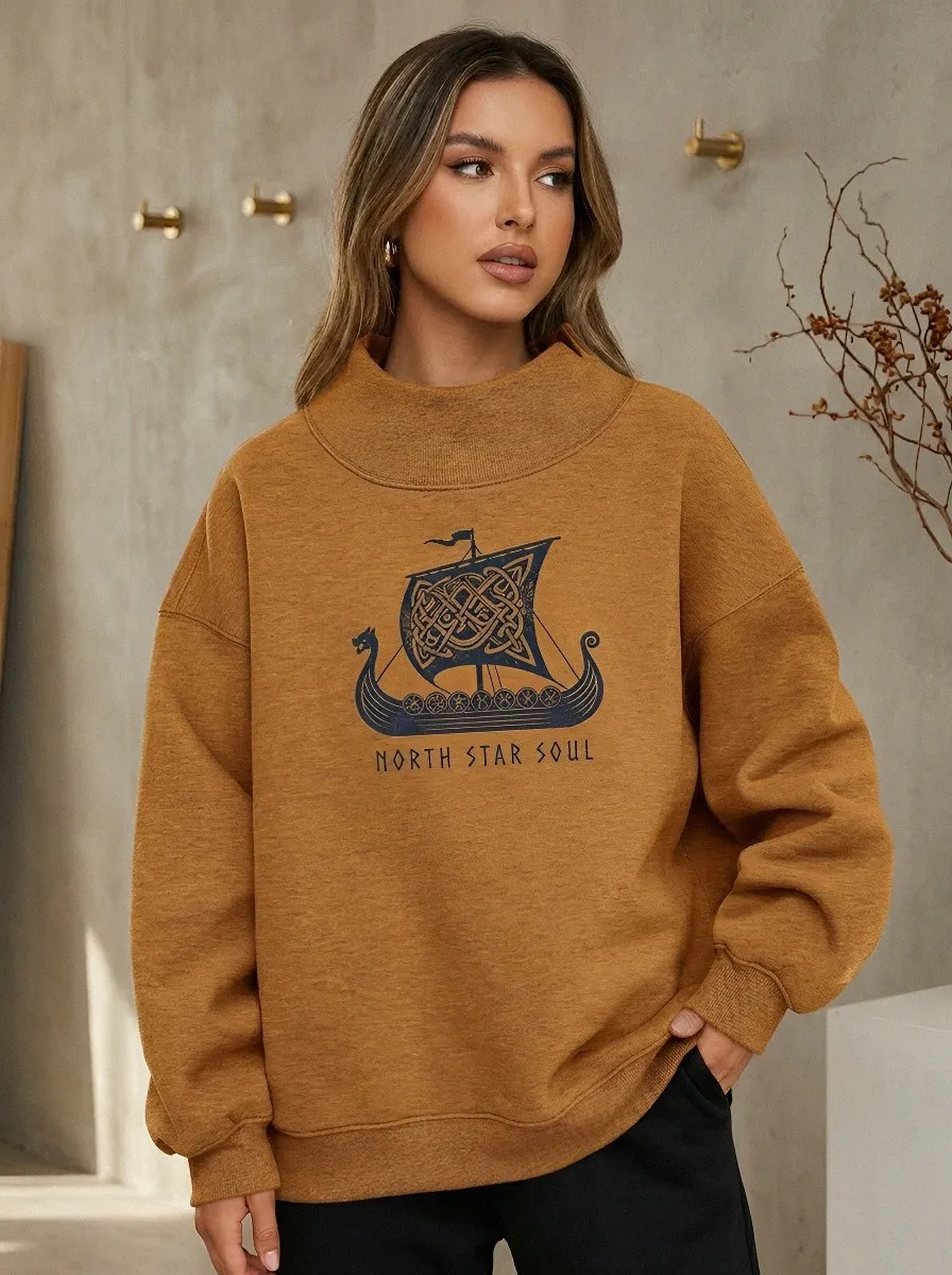 Viking Lover North Star Casual Hoodie Sweatshirt