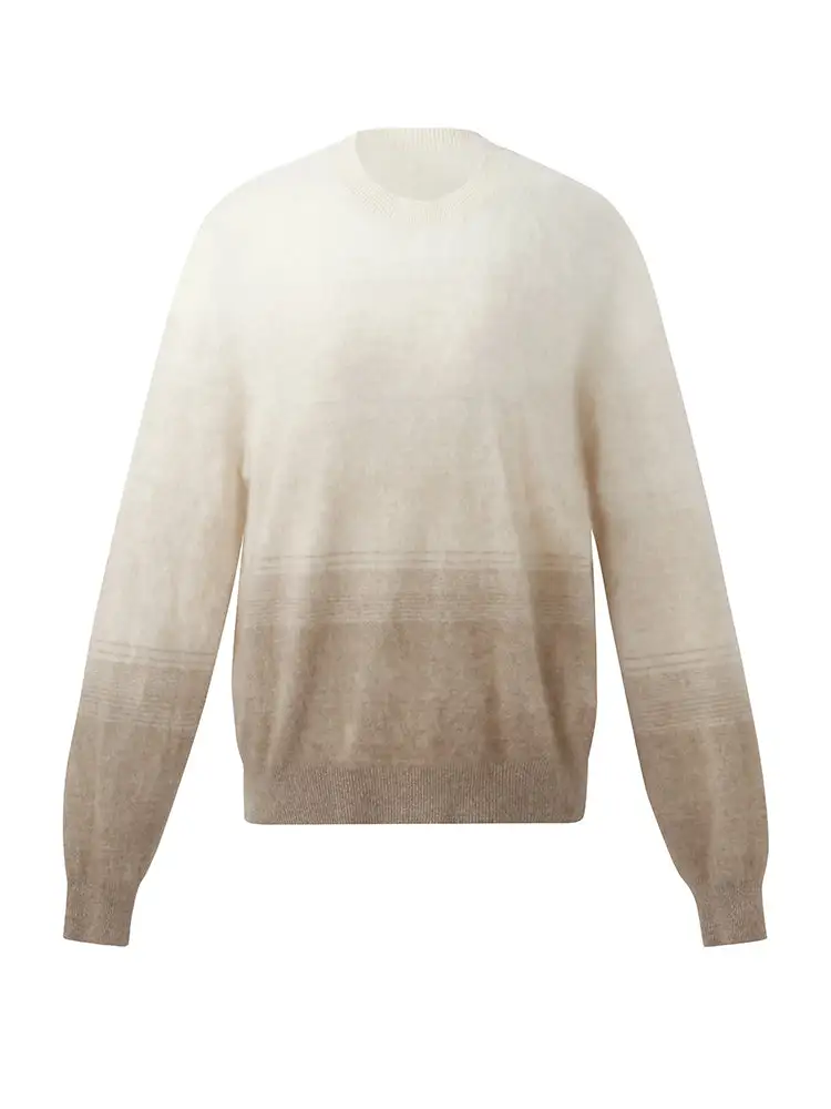 100% Brushed Cashmere Gradient Women Sweater