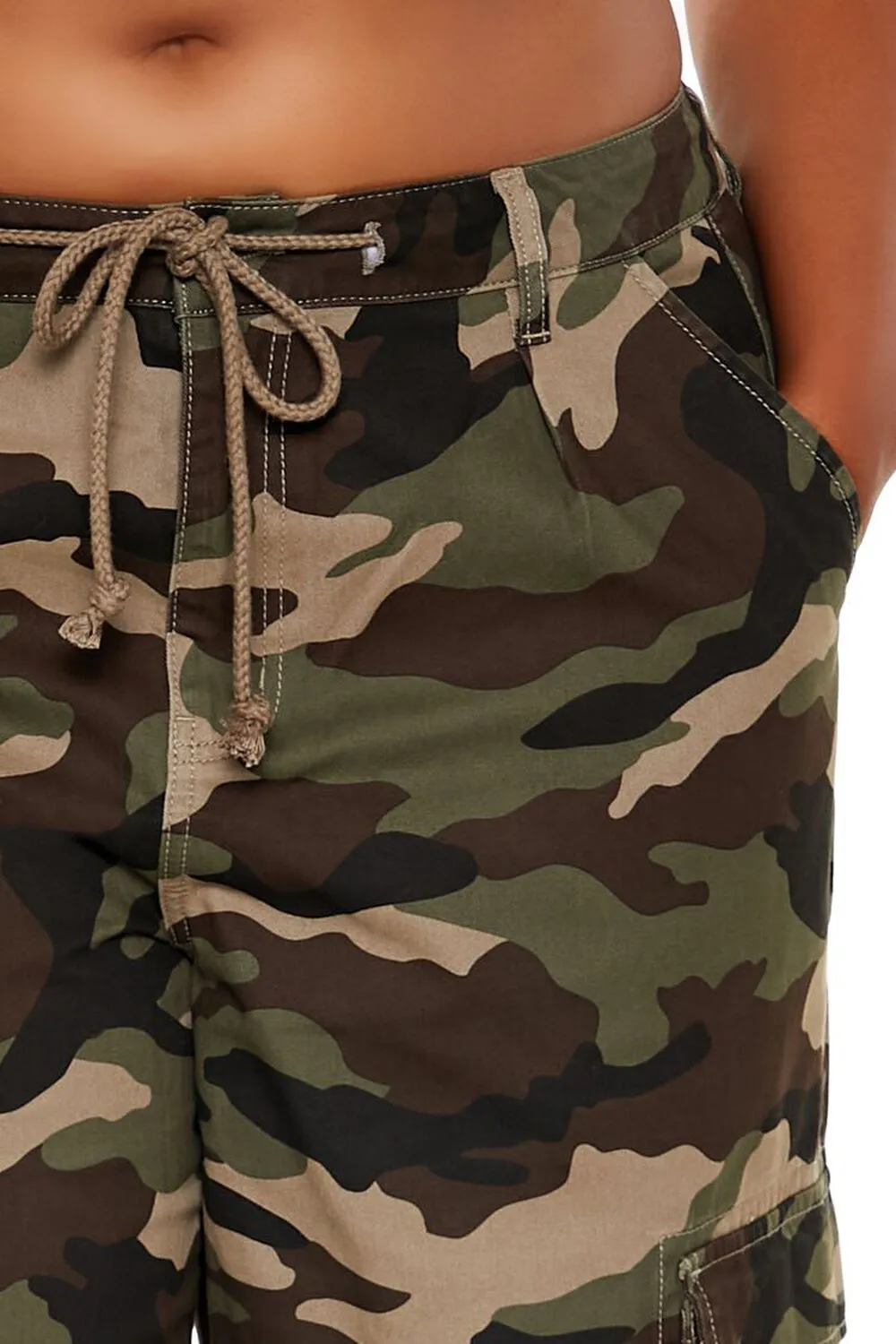 Plus Size Camo Print Fleece Sweatpants
