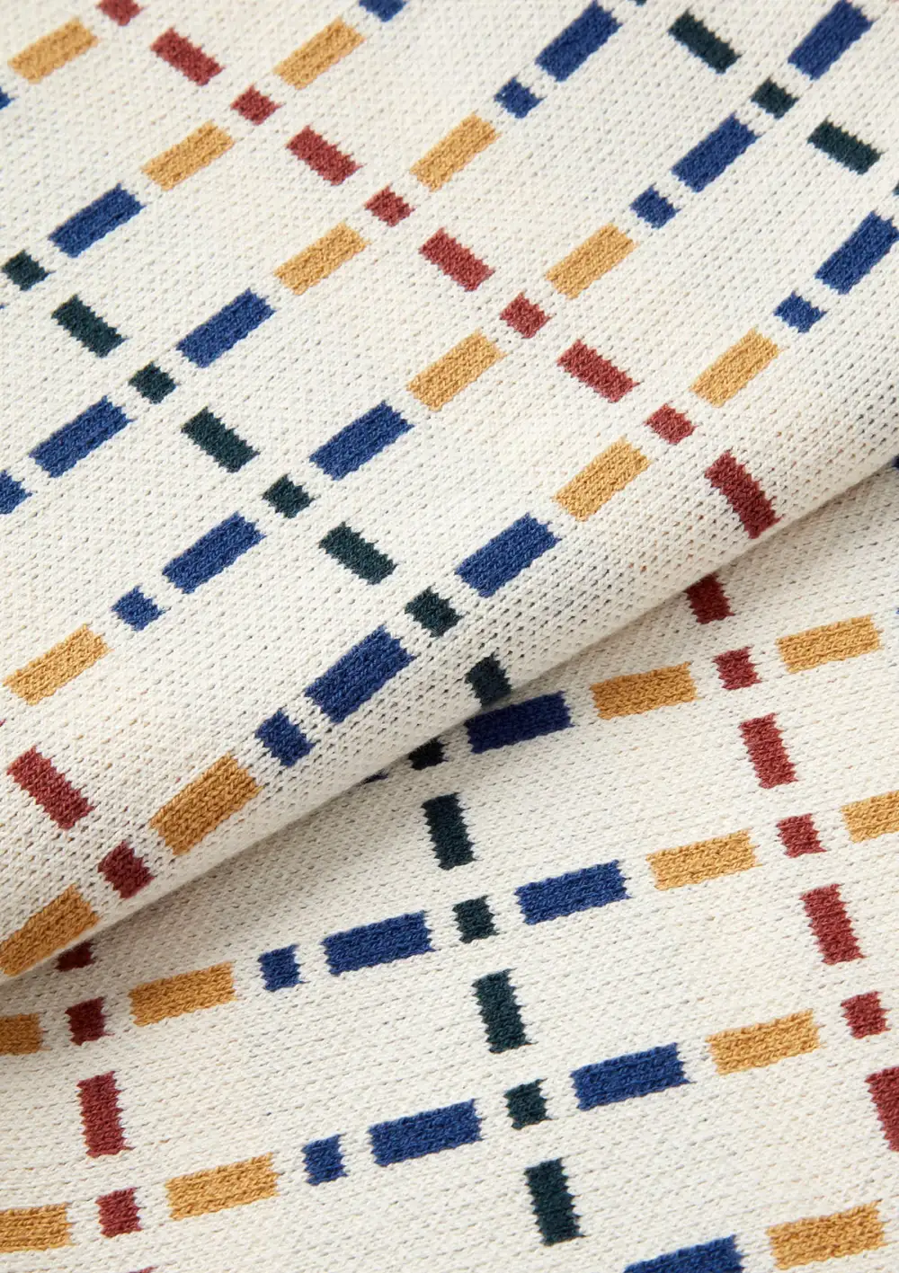 Mosaic Check Jacquard-Knit Polo