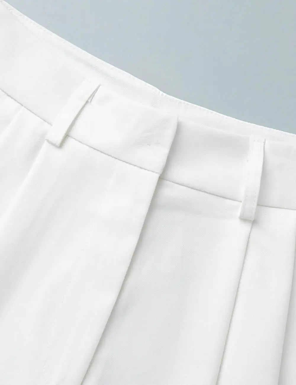 Chic Pleated Wide Leg Tailored Shorts