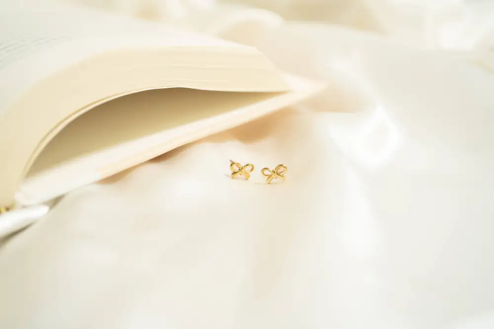 Stainless Steel Bow Stud Earrings