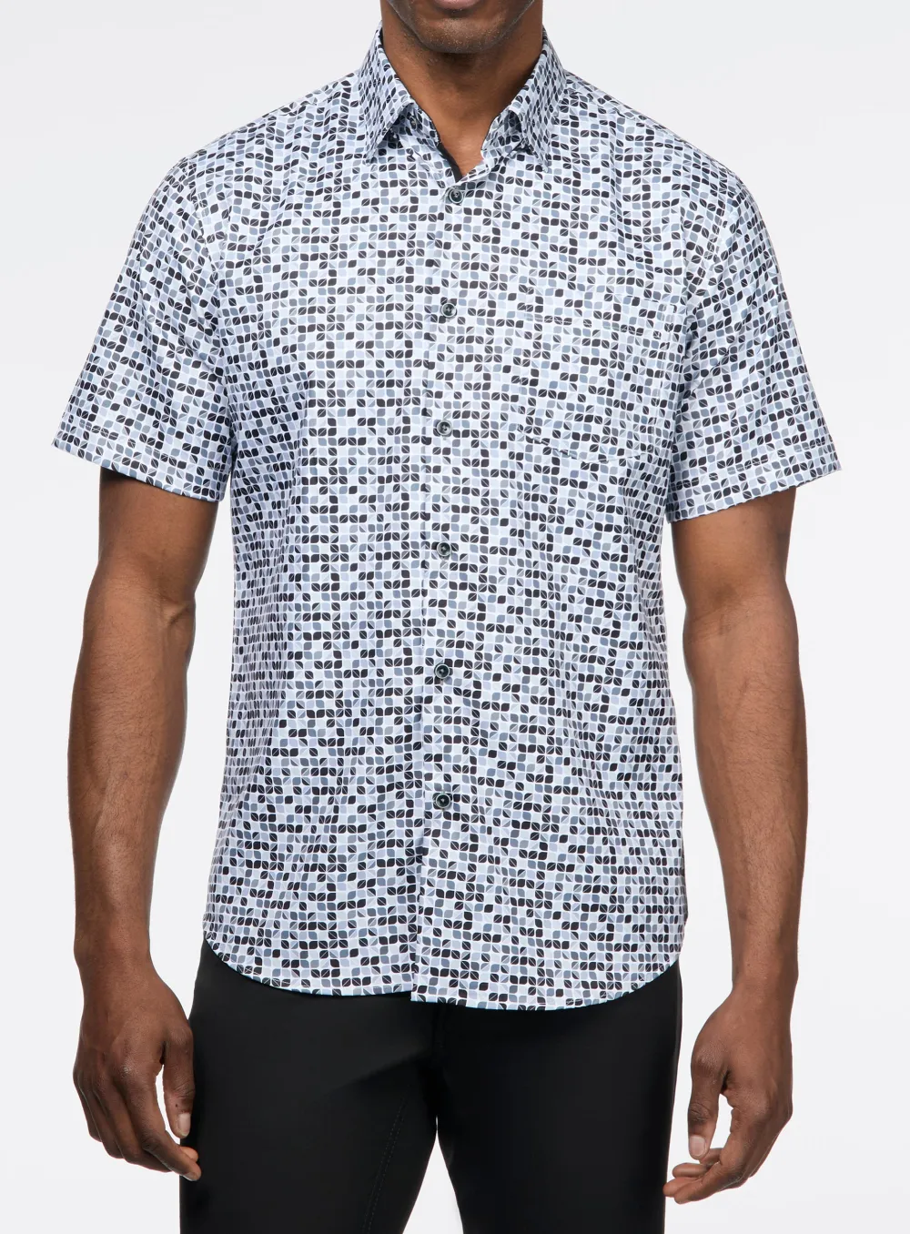 Tile Print Short Sleeve Shirt