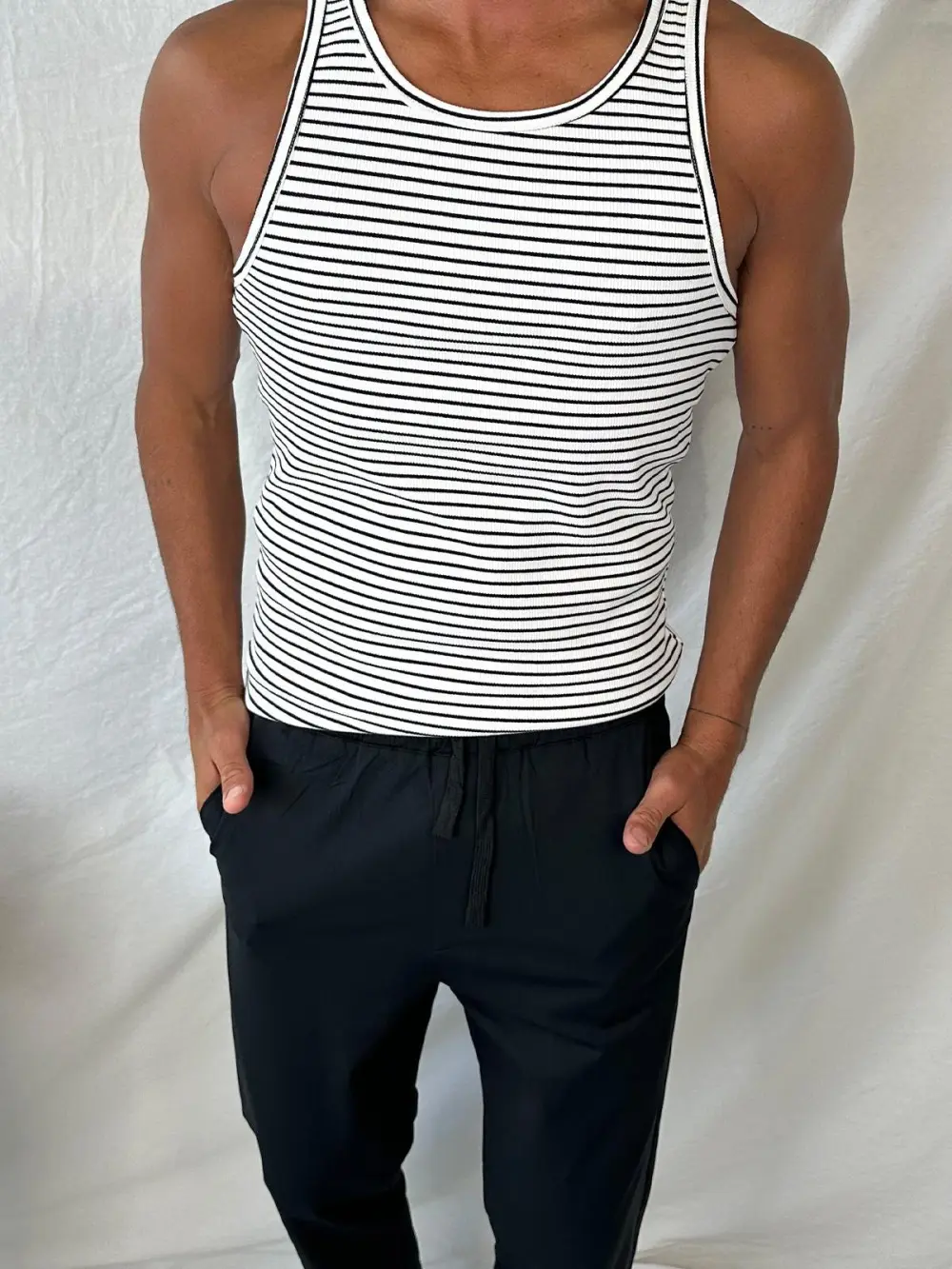 Leisure And Comfortable Versatile Stripe Tank Tops