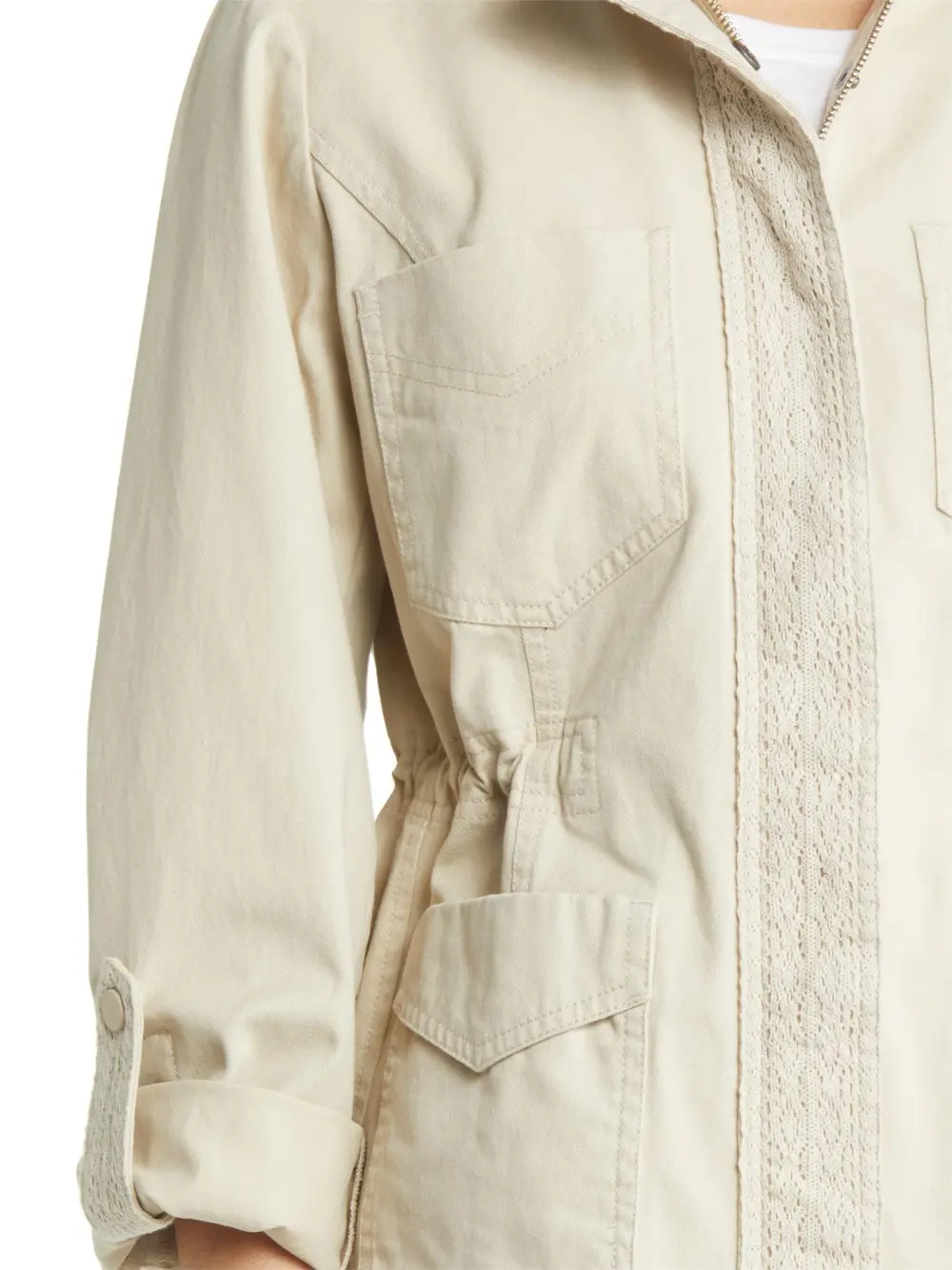 Lace Trim Utility Jacket