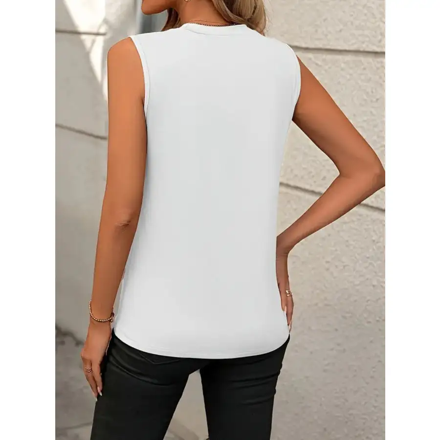Round Neck Sleeveless Tank Top