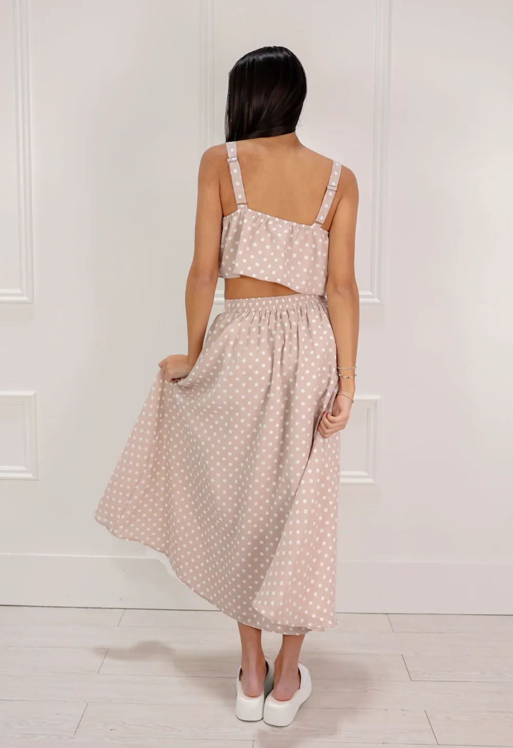 Airy Dot Skirt Set
