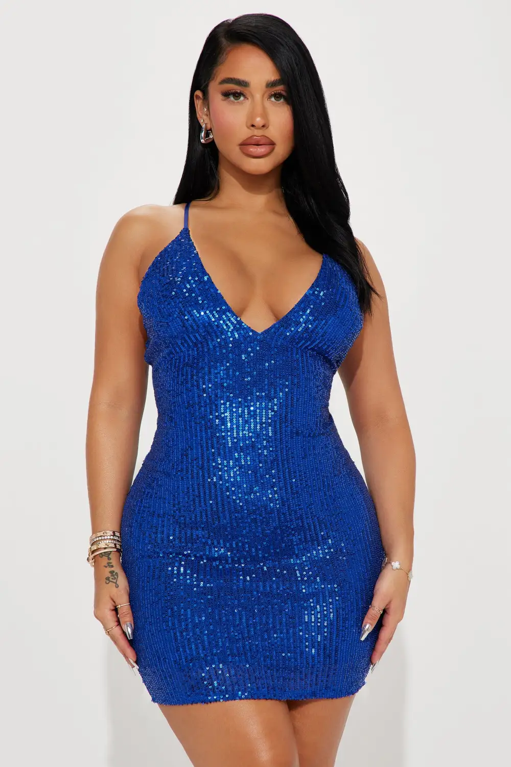 Alexa Sequin Mini Dress - Royal
