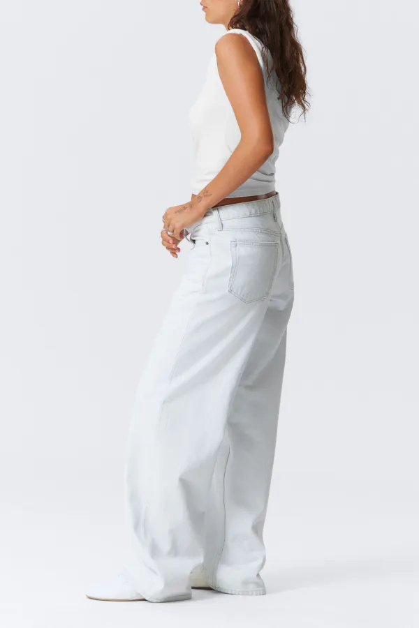 Button Up Wide Leg Jeans