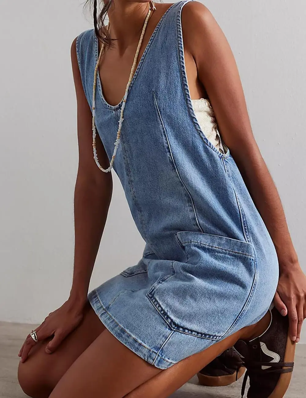 Pocket Denim Mini Dress