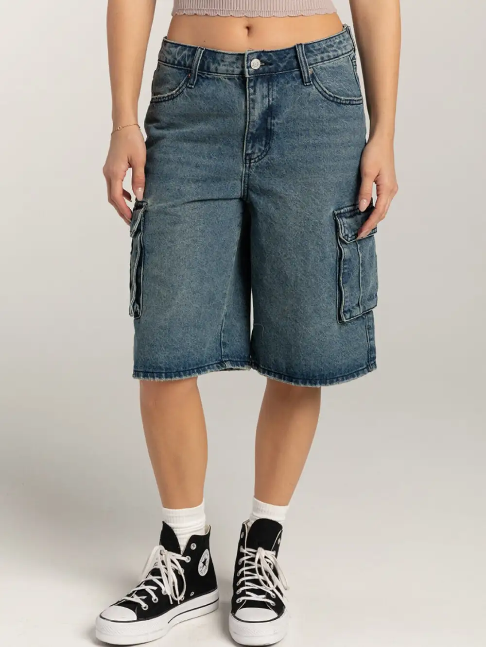 Clean Front Simple Pocket Detail Shorts