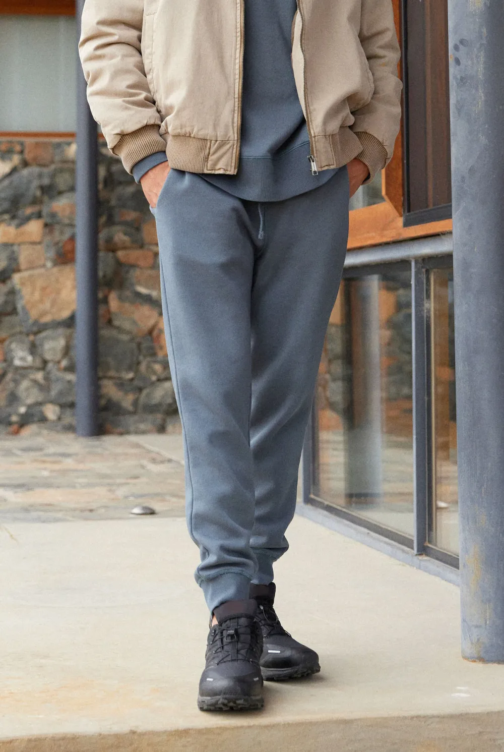 Academy Sweat Pant-Oxford heather