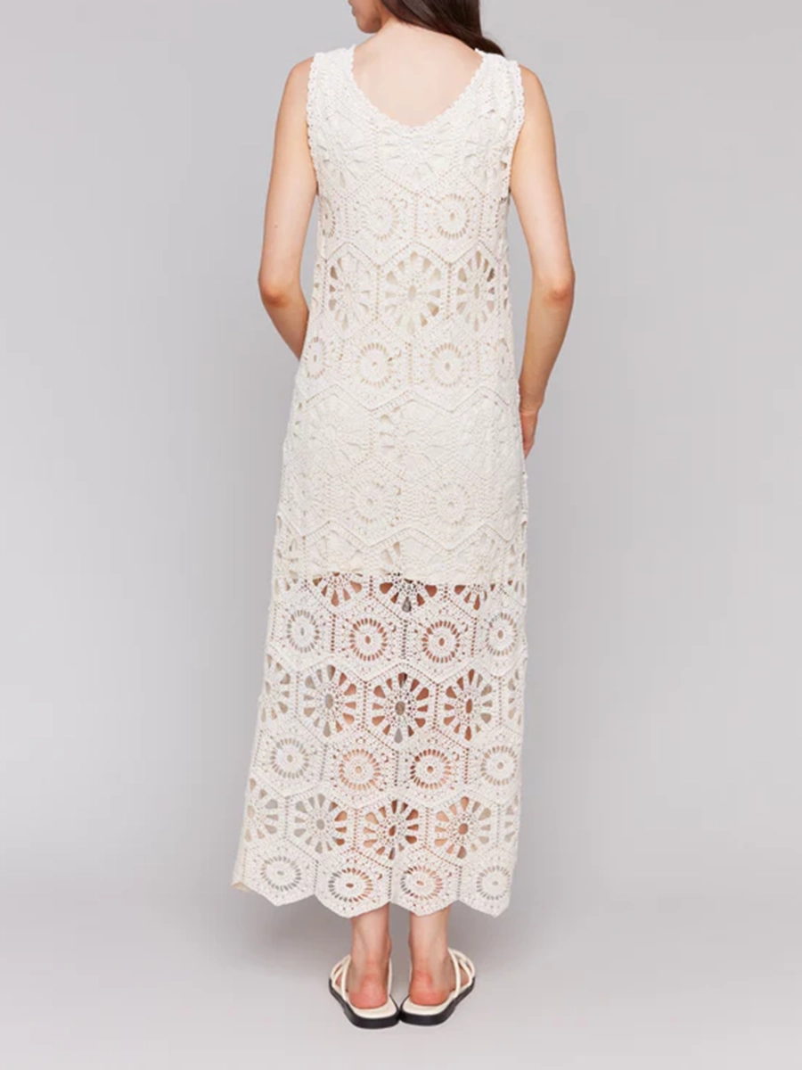 Cotton Casual Hollow Dress For Women