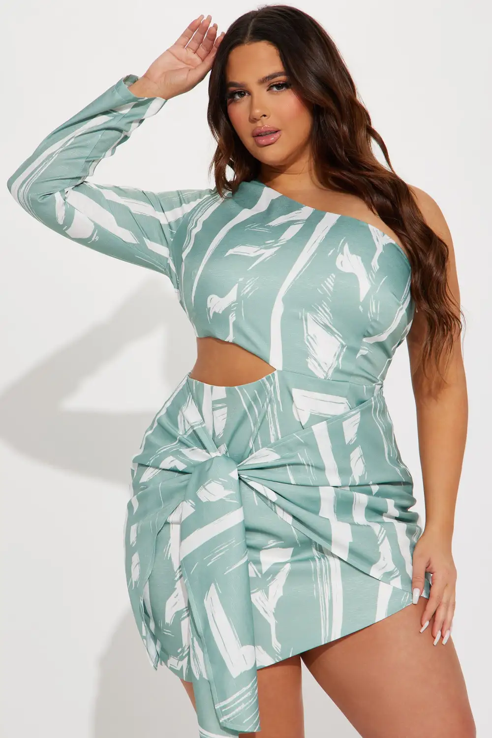 Annalisa Textured Mini Dress - Teal