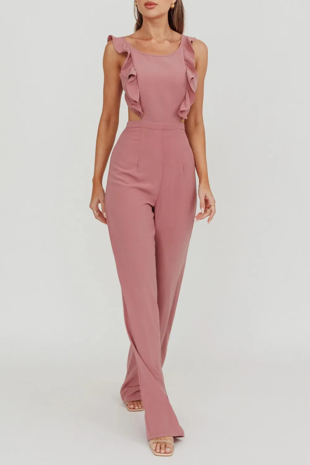 Elegant And Sophisticated Ruffled Round Neck Bodysuit