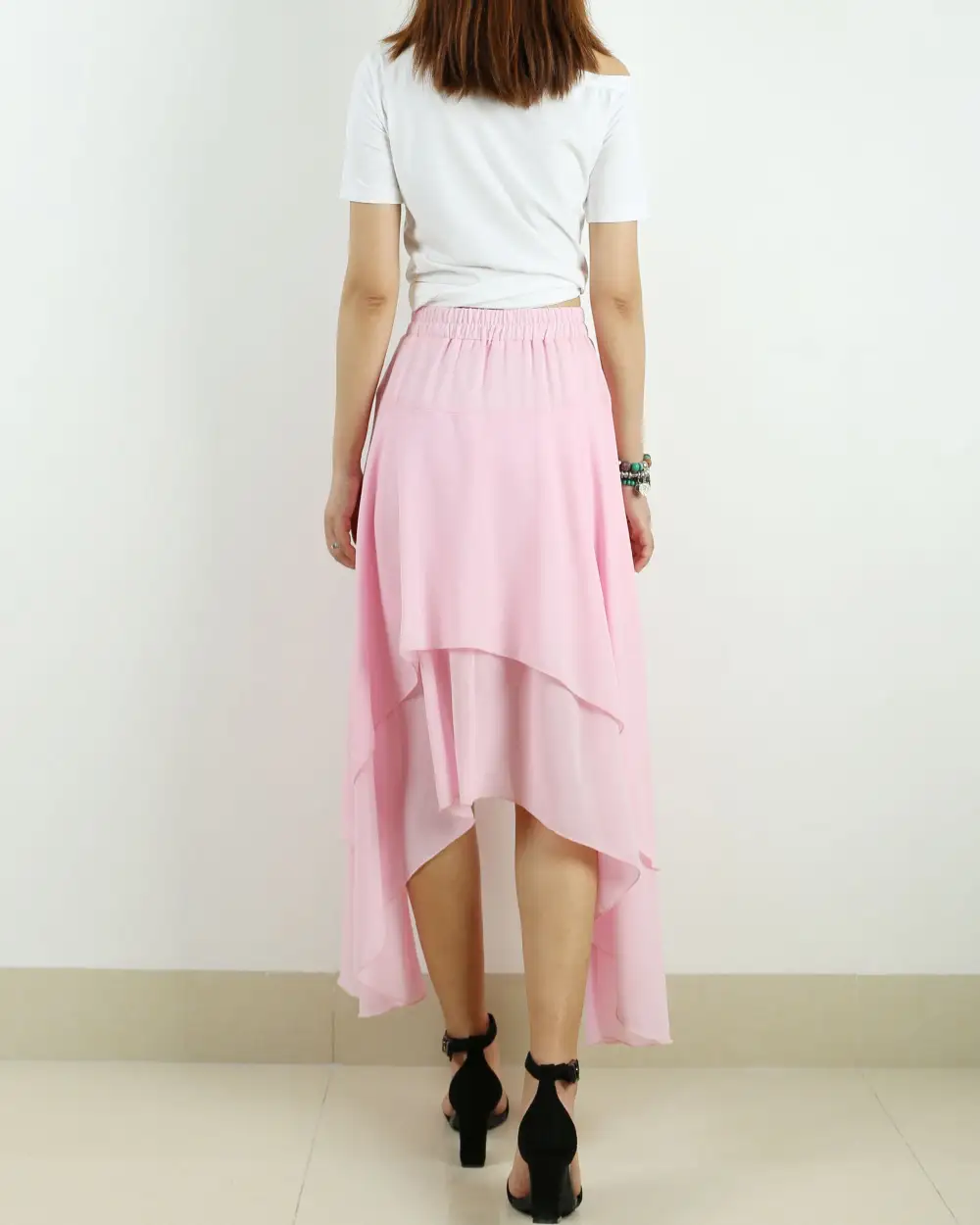 Everyday Elastic Waist Chiffon Skirt