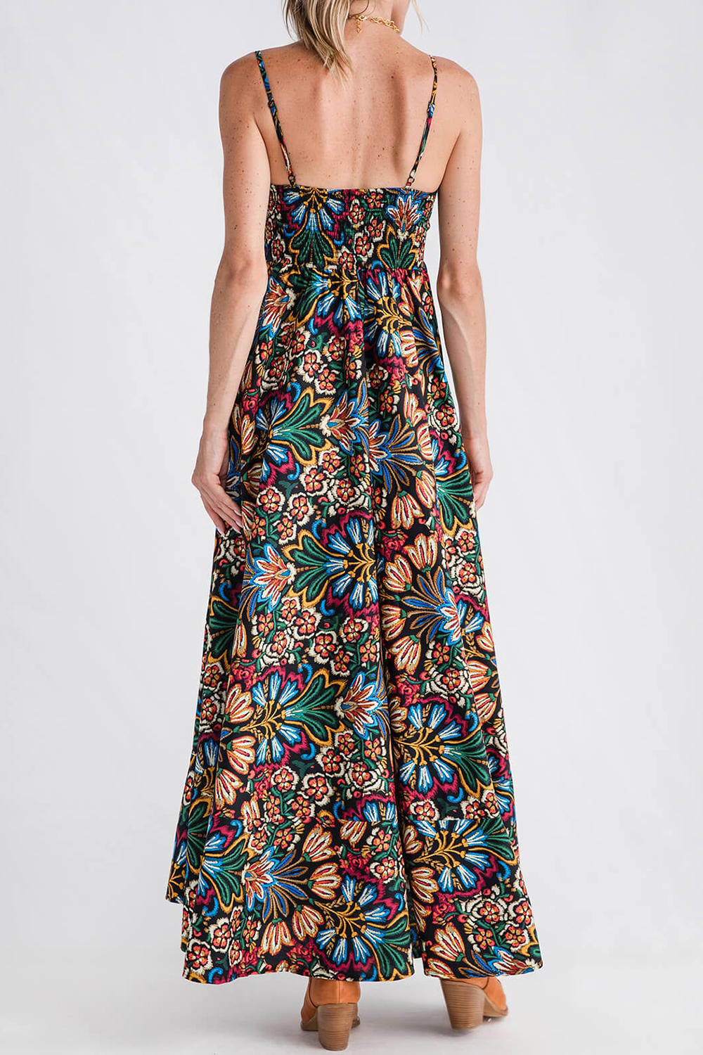 Olivaceous Jaden Maxi Dress - black multi