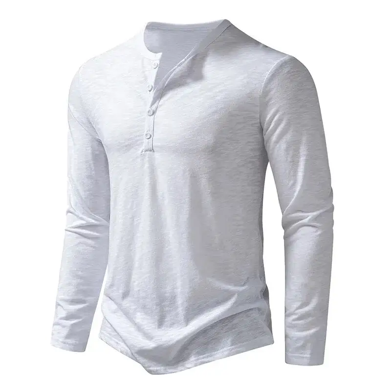 Slub Cotton Henley Shirt