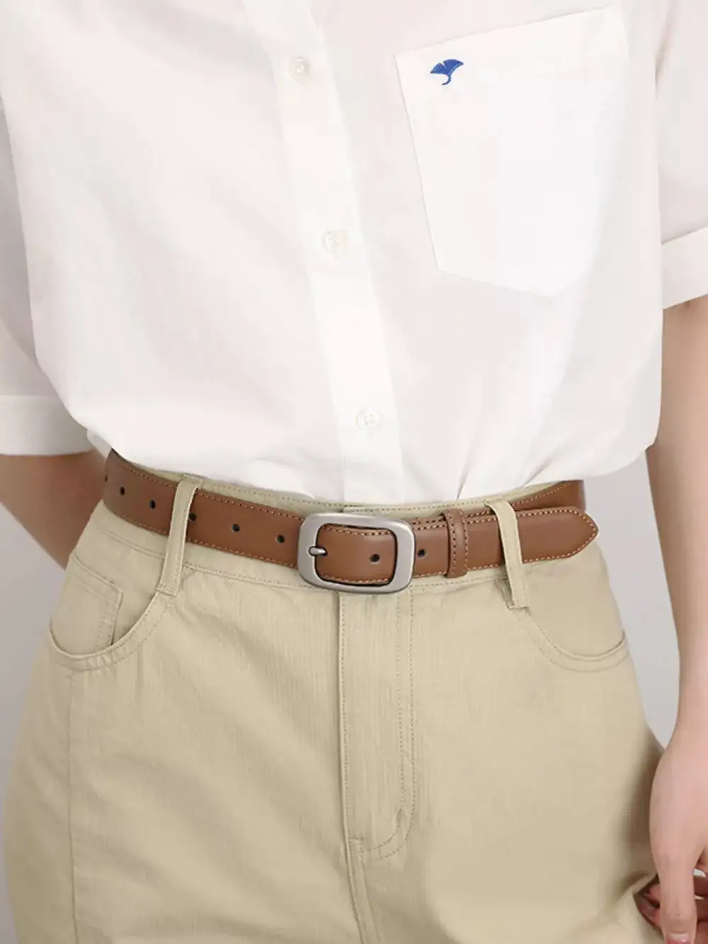 Urban Classic Leather Belt with Buckle