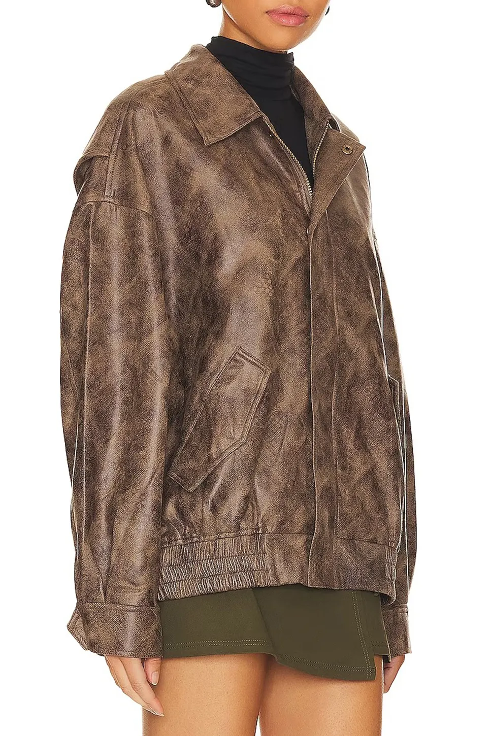 Classic Chocolate Bomber Jacket