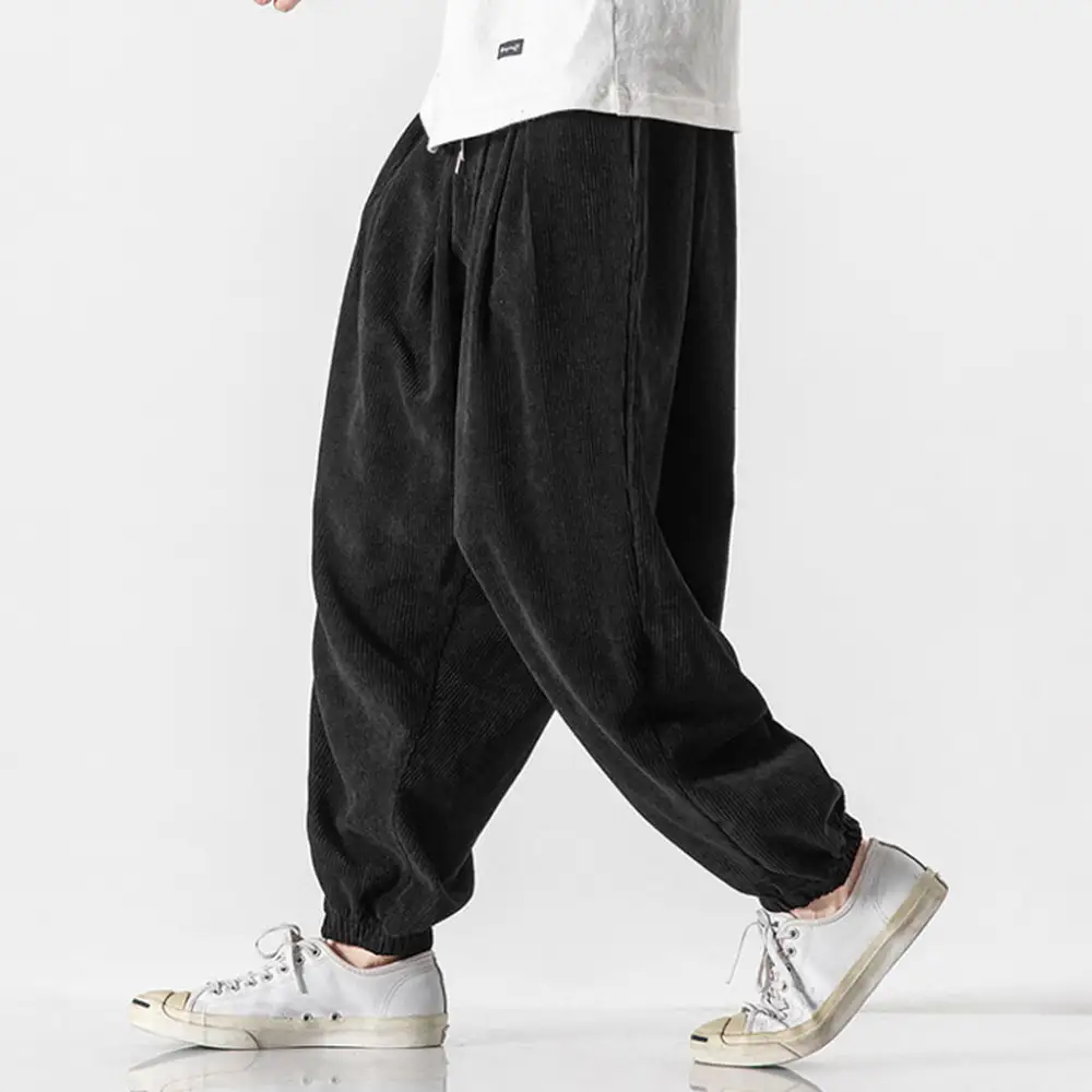 Textured Corduroy Harem Pants