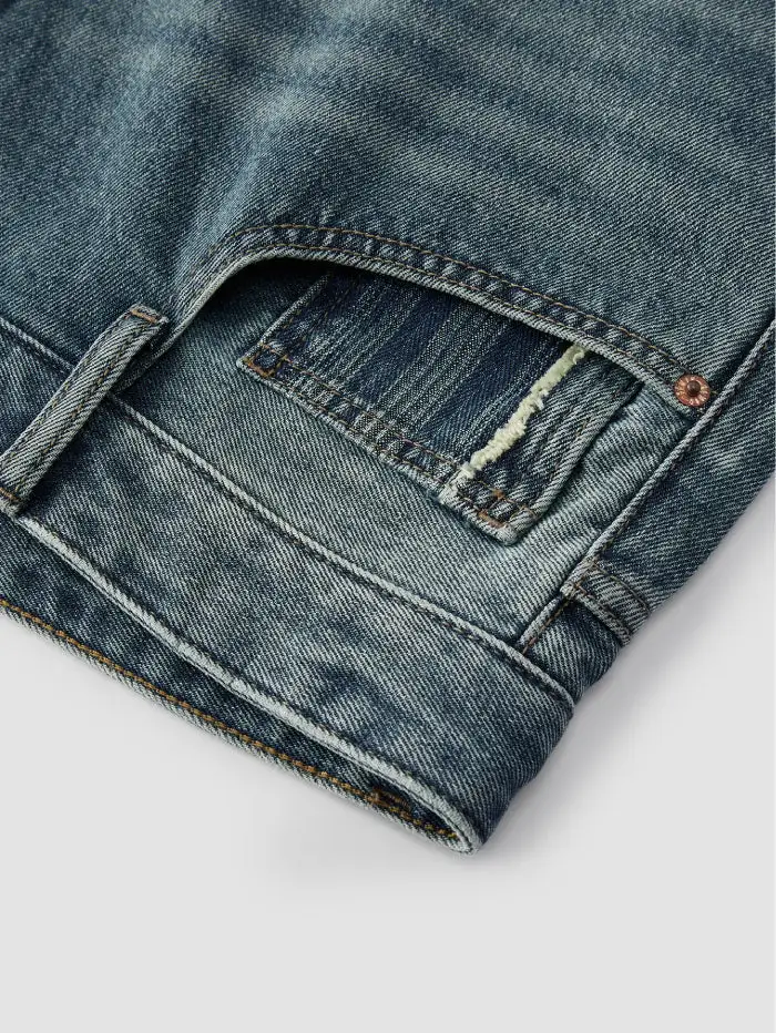 Men's Denim Drawstring Denim Pants