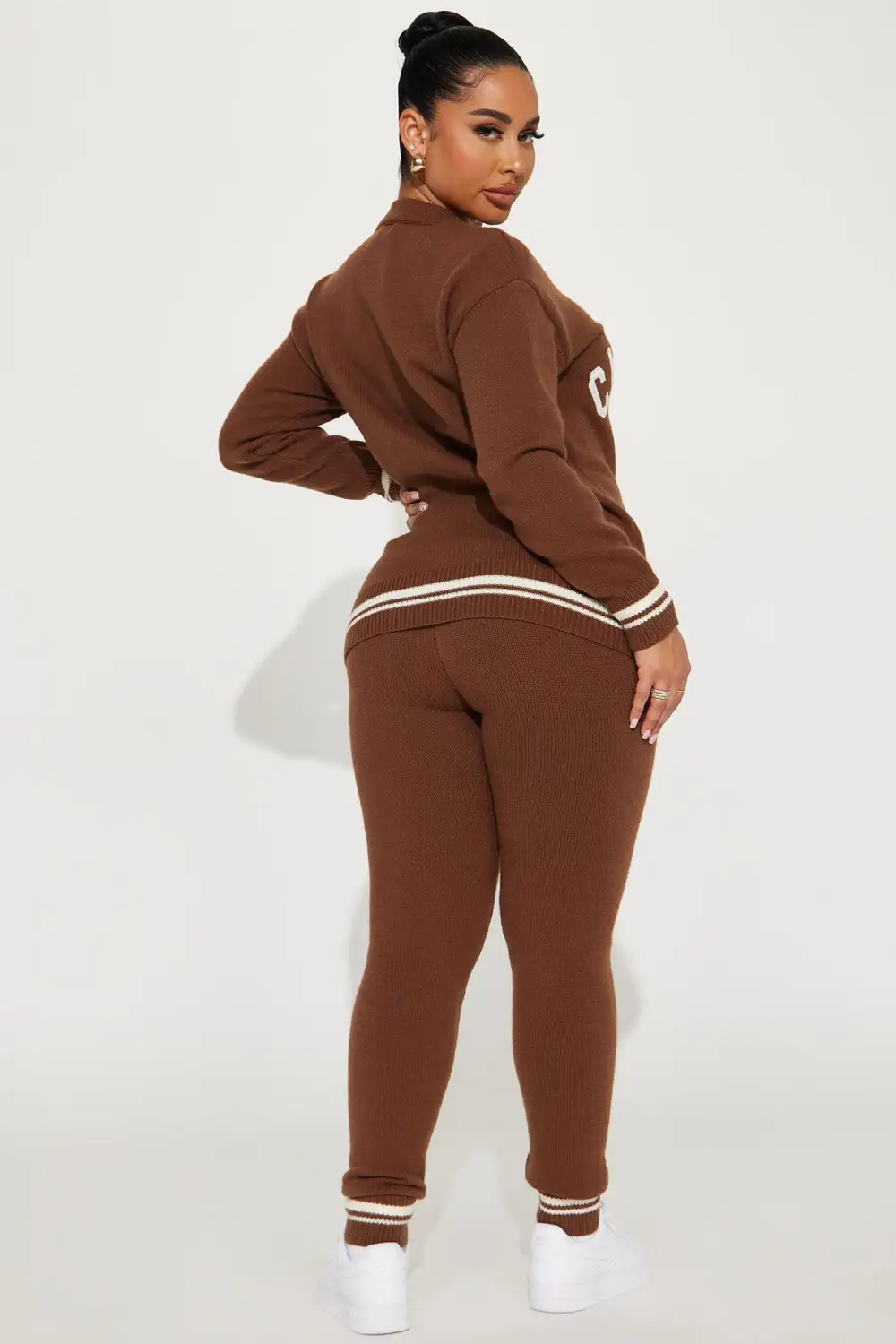 California Coast Sweater Legging Set - Brown Combo