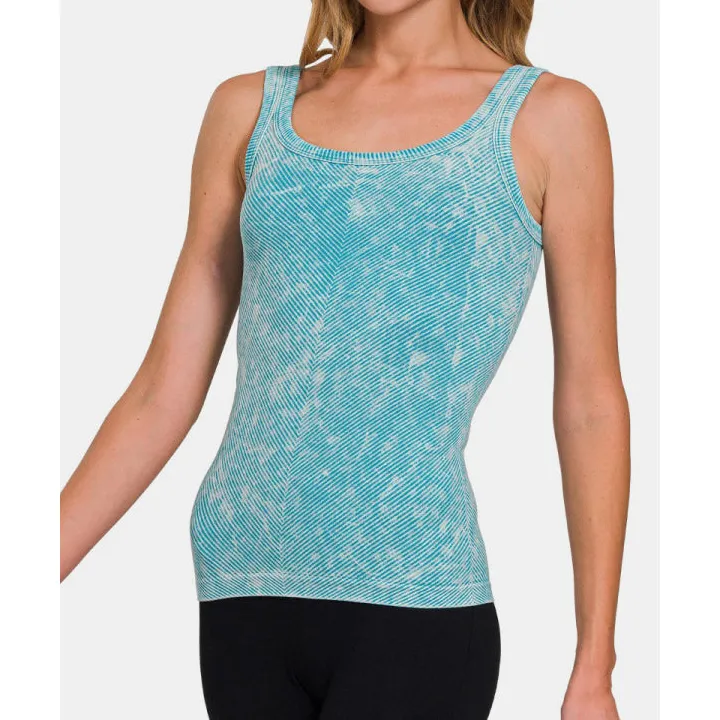 Minimal Ribbed Scoop Neck Tank